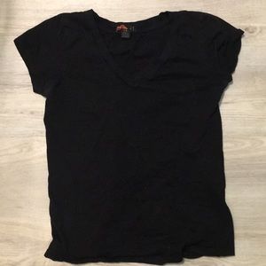 Plain black v neck tee
